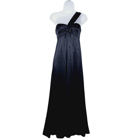 BCBGMaxAzria Y2K Silk Maxi Dress Babydoll 6 Formal Whimsygoth Goth Fairy Gown - Picture 12 of 12